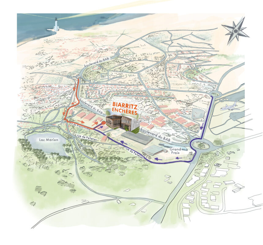 dessin plan access Biarritz encheres