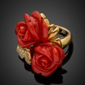 Lot 573 - vente 1142 - Importante BAGUE "deux roses" en… - 2025-08-08T10:00 6 1466593680 3