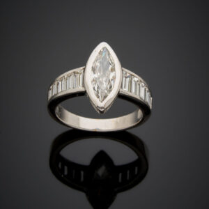 Lot 494 - vente 1142 - BAGUE "marquise" en or gris… - 2025-08-08T10:00 4 74126081 2