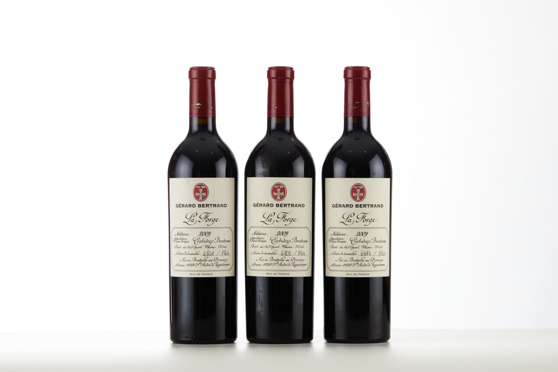 Lot 1104 - vente 1143 - 3 Bouteilles CORBIERES BOUTENAC "LA FORGE" - 2009… - 2025-08-10T14:30 1 Lot 1104 - vente 1143 - 3 Bouteilles CORBIERES BOUTENAC "LA FORGE" - 2009… - 2025-08-10T14:30