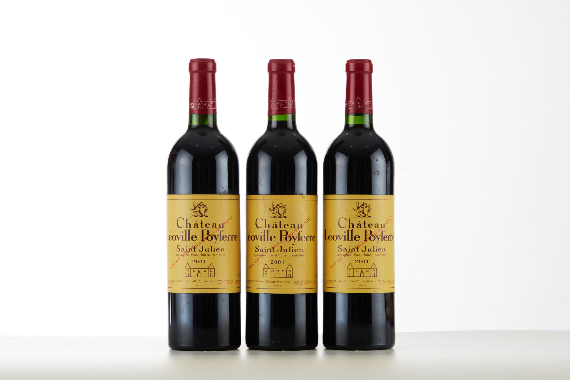Lot 1445 - vente 1143 - 3 Bouteilles CHÂTEAU LEOVILLE POYFERRE - 2001… - 2025-08-10T14:30 1 Lot 1445 - vente 1143 - 3 Bouteilles CHÂTEAU LEOVILLE POYFERRE - 2001… - 2025-08-10T14:30