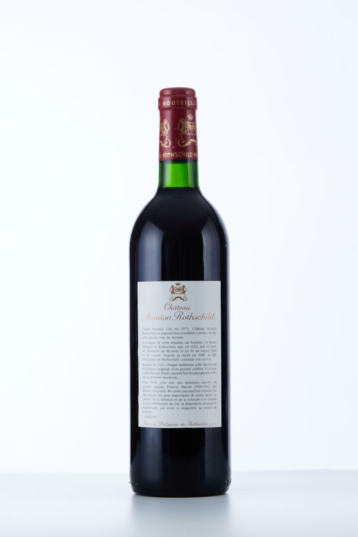 Lot 1112 - vente 1143 - 1 Bouteille CHÂTEAU MOUTON ROTHSCHILD - 1990… - 2025-08-10T14:30 2 Lot 1112 - vente 1143 - 1 Bouteille CHÂTEAU MOUTON ROTHSCHILD - 1990… - 2025-08-10T14:30 – Image 2