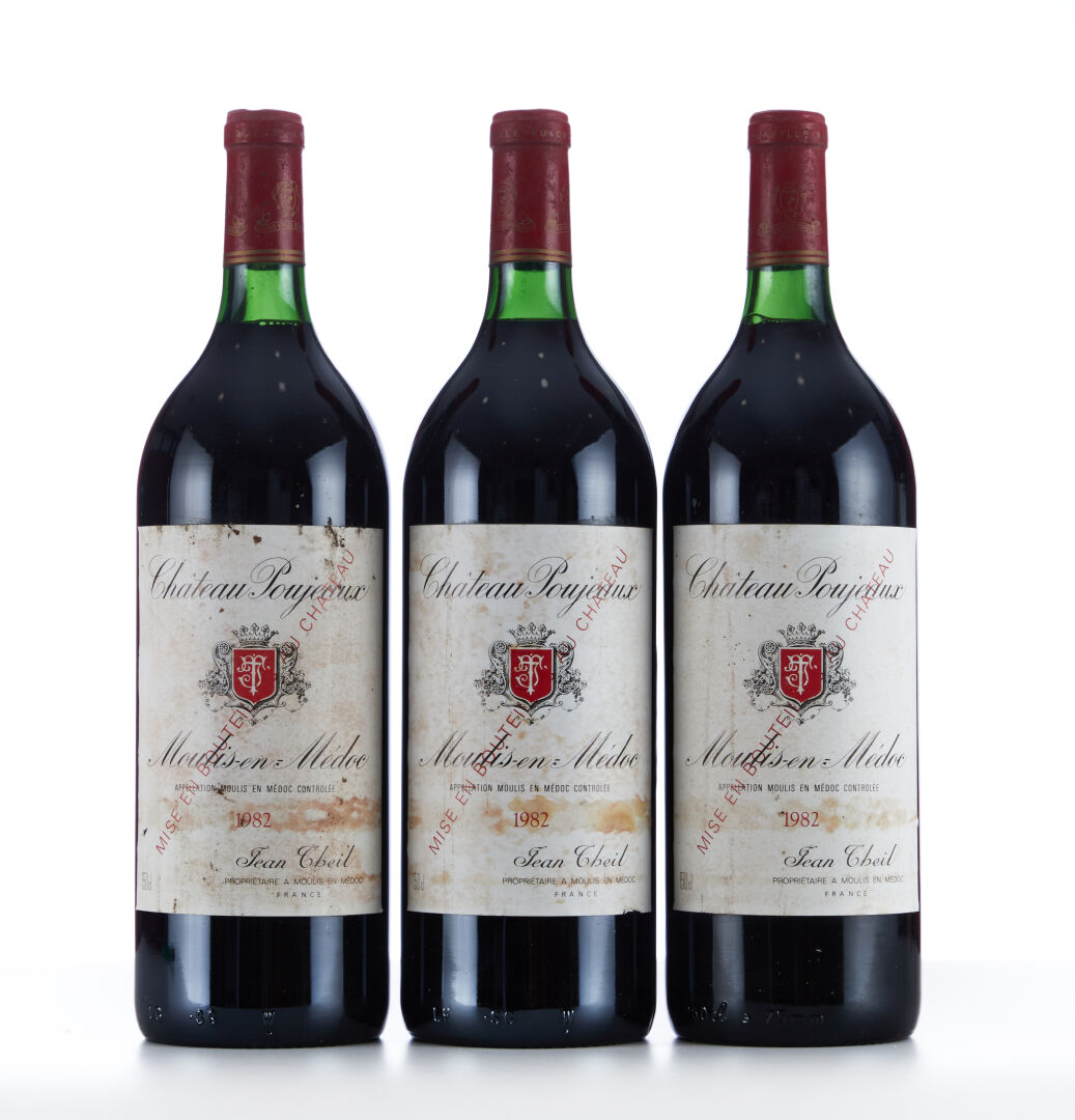 Lot 1374 - vente 1143 - 3 Magnums CHÂTEAU POUJEAUX - 1982… - 2025-08-10T14:30 1 Lot 1374 - vente 1143 - 3 Magnums CHÂTEAU POUJEAUX - 1982… - 2025-08-10T14:30