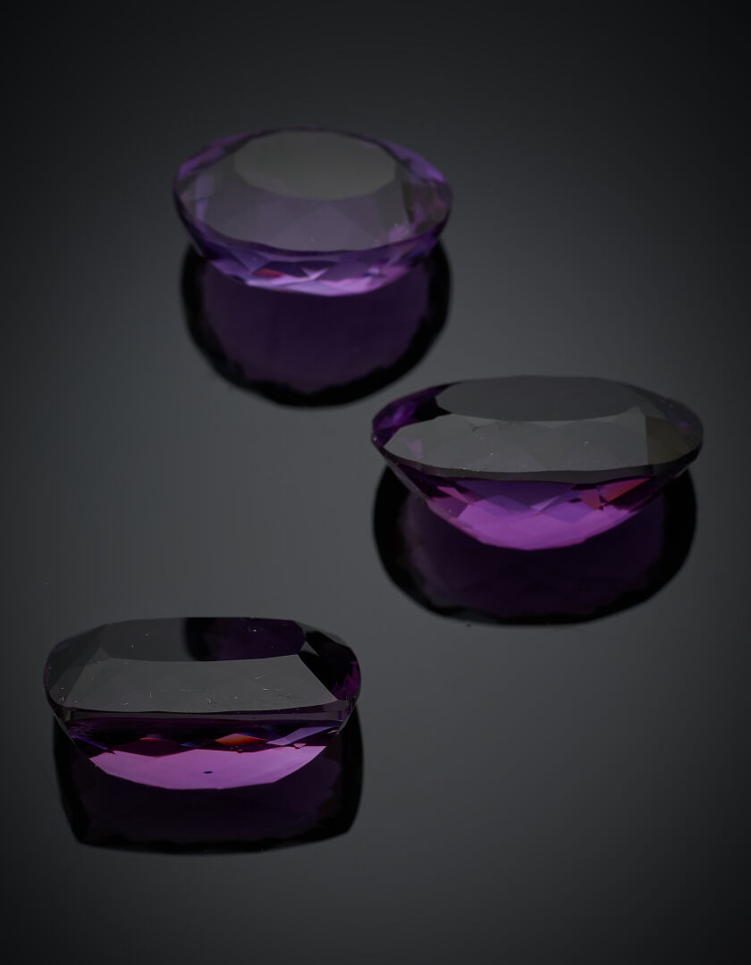 Lot 14 - vente 1244 - Trois AMETHYSTES de forme ovale… - 2026-08-07T10:00 2 Lot 14 - vente 1244 - Trois AMETHYSTES de forme ovale… - 2026-08-07T10:00 – Image 2