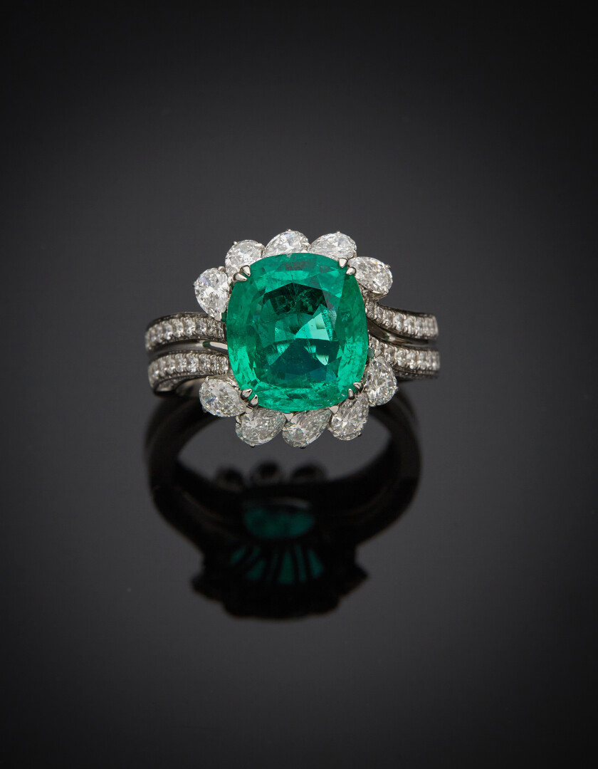 Lot 772 - vente 595 - BAGUE en platine (800‰) serti… - 2021-08-08T10:00 1 Lot 772 - vente 595 - BAGUE en platine (800‰) serti… - 2021-08-08T10:00
